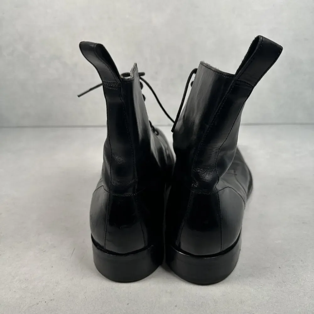 Cole Haan Boots Mens Size 10.5 Black Leather Lace Up Ankle Lionel Dress - Picture 5 of 14